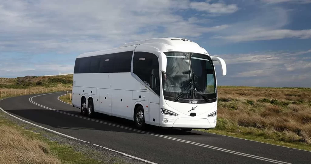 luxury bus on road